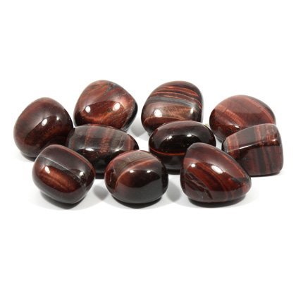 Red Tiger Eye Tumble Stone (20-25mm) - by CrystalAge