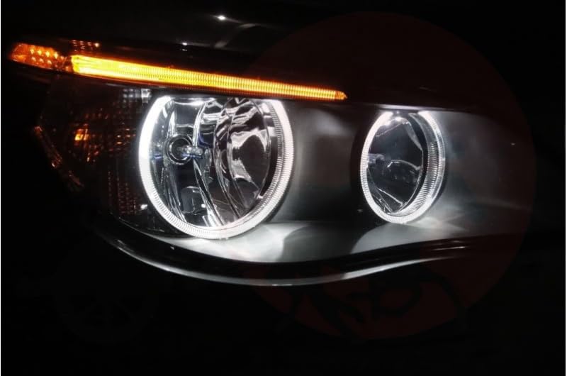 White LED Angel Eye Ring Marker Bulbs Compatible With BMW 5 6 7 Series X3 X5 (E39 E53 E60 E63 E64 E65 E66 E83), Not For Headlight Bulbs