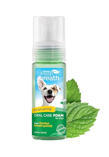 Fresh Breath Dental Foam Spray for Dogs & Cats | Quick Breath Freshener and Teeth Cleaning Solution | Made in The USA | 4.5oz.