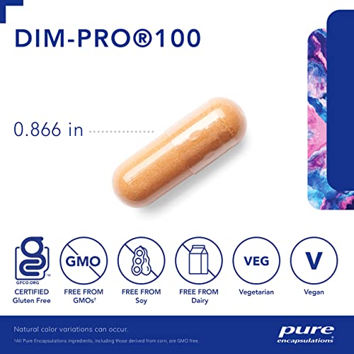 DIMPRO 100 - Diindolylmethane Supplement - for Breast, Cervical & Prostate Health - Gluten Free & Vegan - 60 Capsules