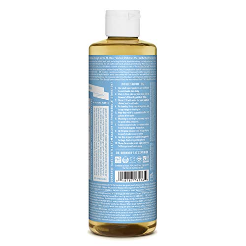 - Pure-Castile Liquid Soap (Baby Unscented, 16 ounce, 2-Pack) - Made with Organic Oils, 18-in-1 Uses: Face, Hair, Laundry and Dishes, For Sensitive Skin and Babies, No Added Fragrance