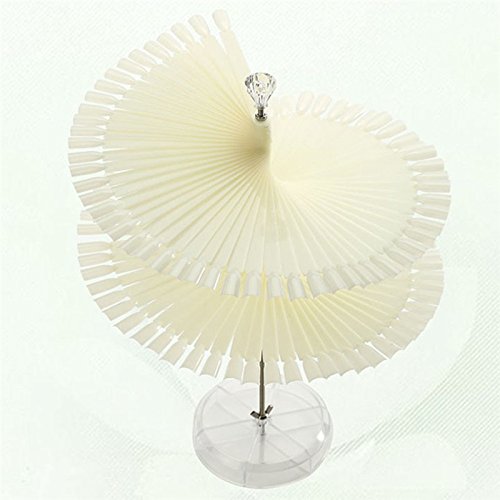 Natrual: 120 Sticks Nail Art Color Chart Display Stand Spiral False Nails Display Shelf Practice Tools For Solon Nails Polish Gel Show (Natrual)