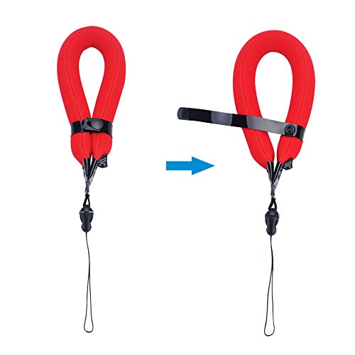 Waterproof Camera Floating Wrist Strap for Olympus Tough TG-7 TG-6 TG-5 TG-4 TG-3 Fujifilm FinePix XP140 XP130 XP120 Nikon Coolpix W300 W150 Gopro Hero 9 8-Red