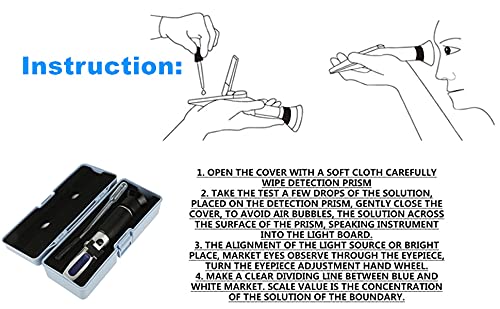 Professional Hand Held Accurate Refractometer Salinity Refractometer 0-100‰ Cutting Oil Fluid Refractometer 0-32%(#1)