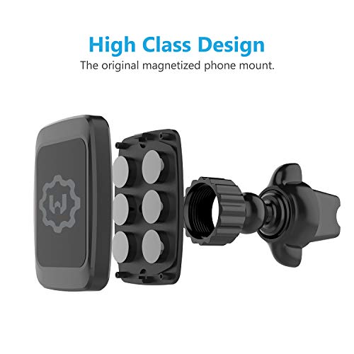Magnetic Phone Car Mount, Universal Twist-Lock Air Vent Magnetic Car Phone Mount Holder, Phone Holder for Car Compatible with Cell Phones with Swift-Snap