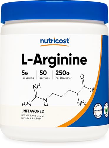 L-Arginine (250 Grams) - Pure L-Arginine Powder - 5000mg Per Serving; 50 Servings