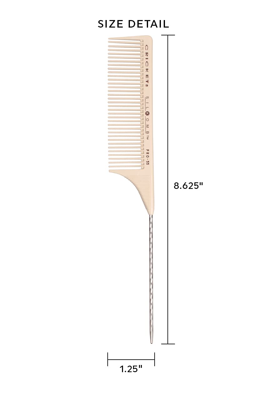 Silkomb Rattail Comb CB-78X Pro 55 Wide Toothed Rattail AD