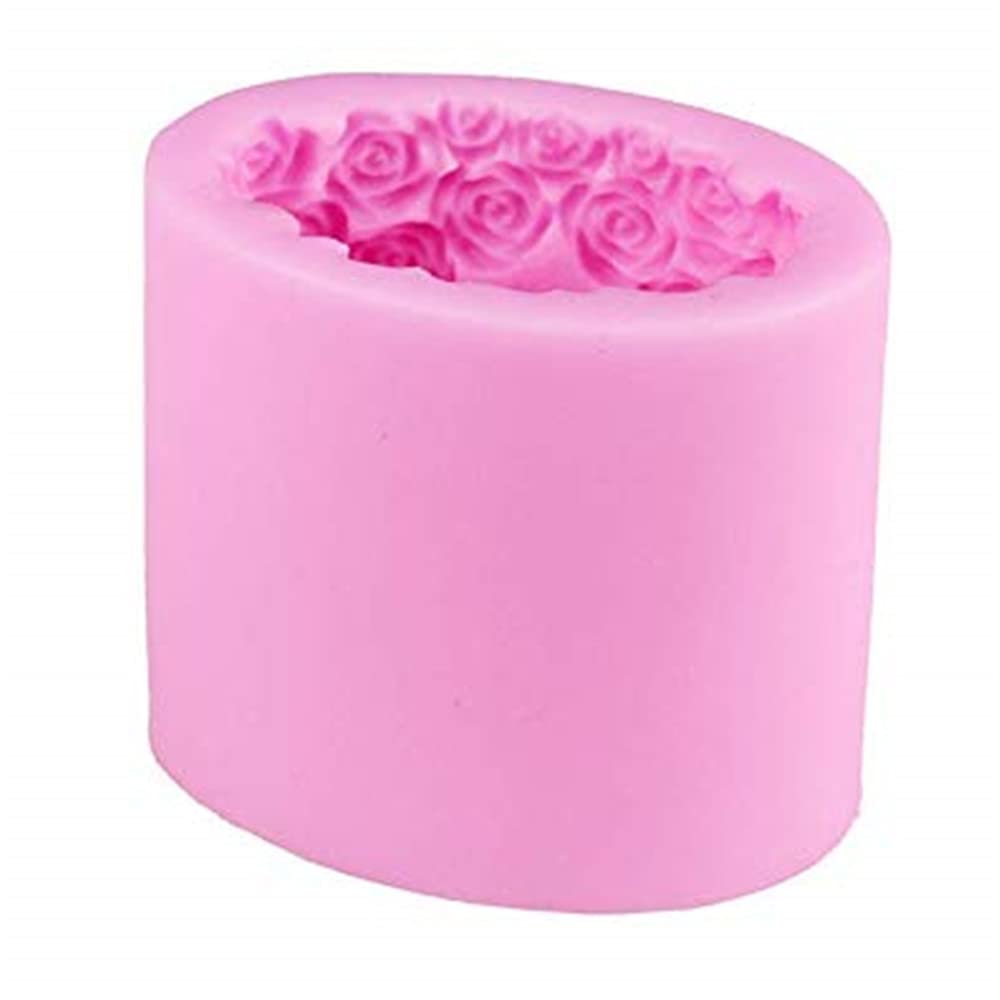 Lovely Wedding Art Candle Mold 3D Rose Soap Candle Molds Decorating Silicone Mold for Candle Making