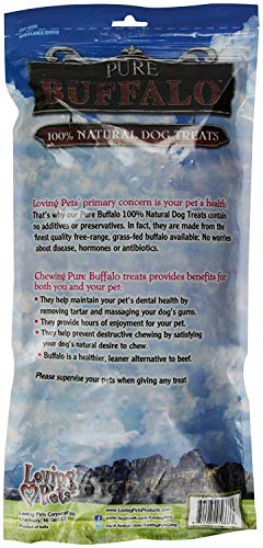 Pure Buffalo Lung Steaks Dog Treat, 8 -Ounce