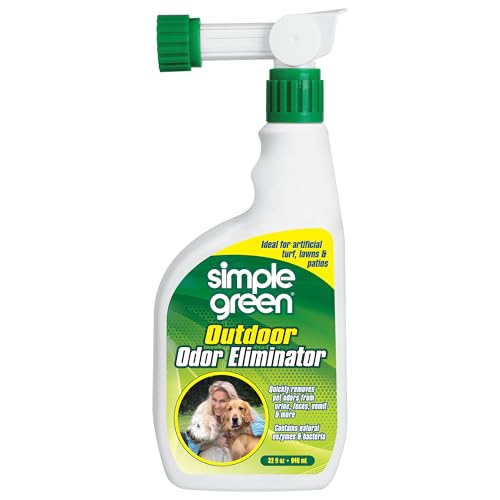 Outdoor Odor Eliminator for Pets, Dogs, Ideal for Artificial Grass & Patio (32 oz Hose End Sprayer)