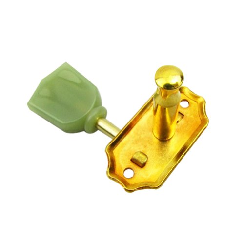 3R3L Vintage Style Guitar Tuners Machine Heads Tuning Pegs Set for Les Paul LP Epiphone Guitar Replacement,Gold with Keystone Button