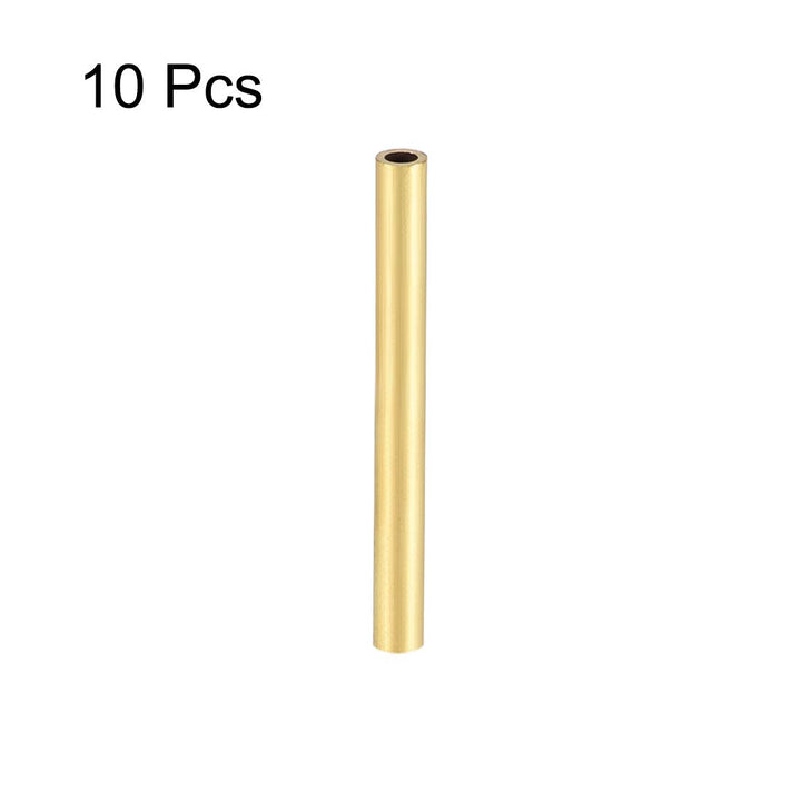 Brass Round Tube, 3mm OD 0.5mm Wall Thickness 30mm Length Seamless Pipe Tubing for DIY Crafts 10 Pcs