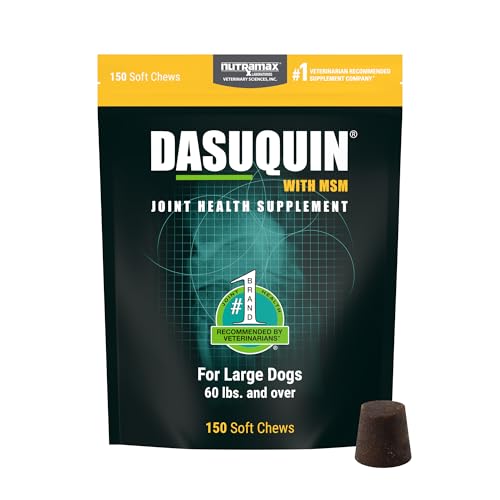 Dasuquin with MSM Joint Health Supplement for Large Dogs - With Glucosamine, MSM, Chondroitin, ASU, Boswellia Serrata Extract, and Green Tea Extract, 150 Soft Chews