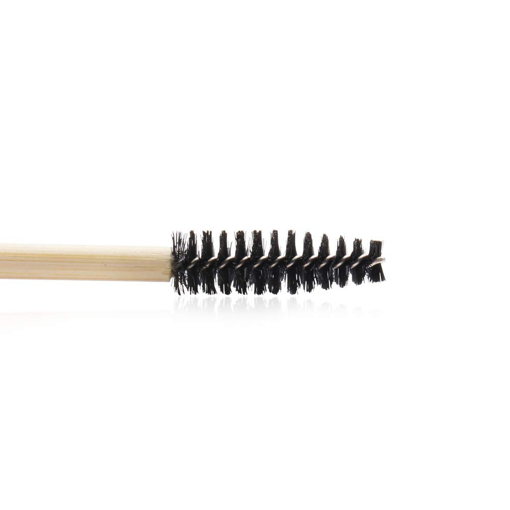 MyAoKuE-UP 100 Pack Bamboo Handle Mascara Wands Disposable Eyelash Brushes Lash Extension Tool, Black