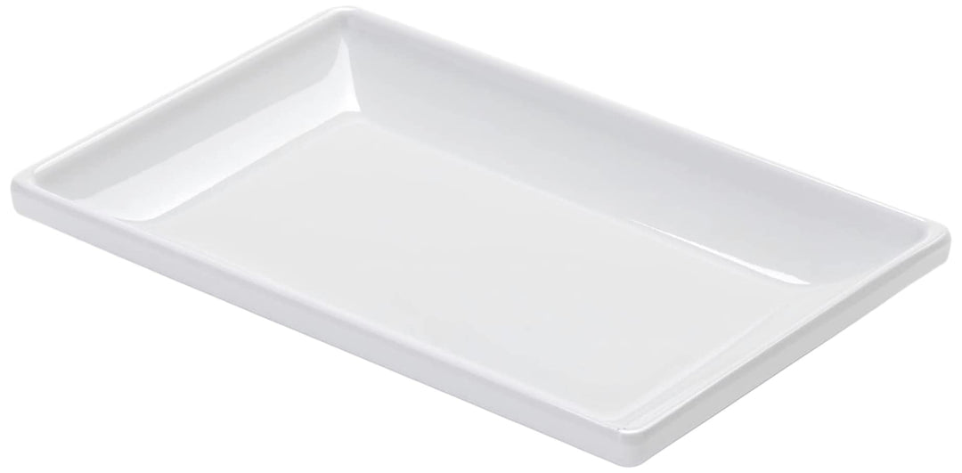 MMP6 Mini Rectangle Plate, Melamine, White, 6-5/8 L, 1 Count (Pack of 1)