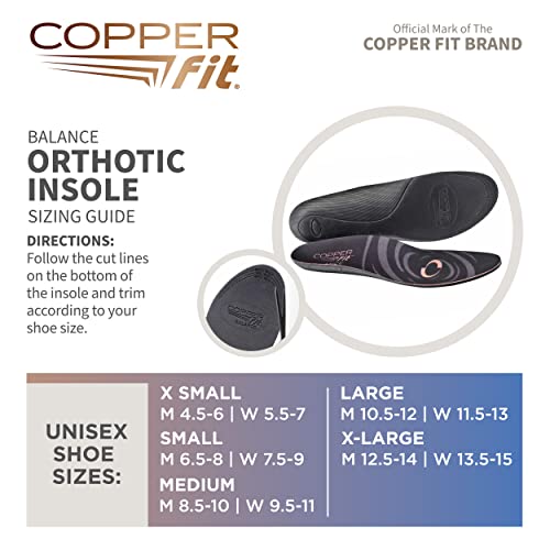 Balance Copper Infused Orthotic Insole, Medium