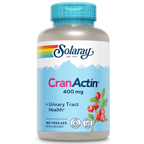 CranActin Cranberry Extract 400 mg - Cranberry Supplements for Women and Men - Bladder and Urinary Tract Health Support with Vitamin C - Vegan, 60-Day Guarantee, 180 Servings, 180 VegCaps