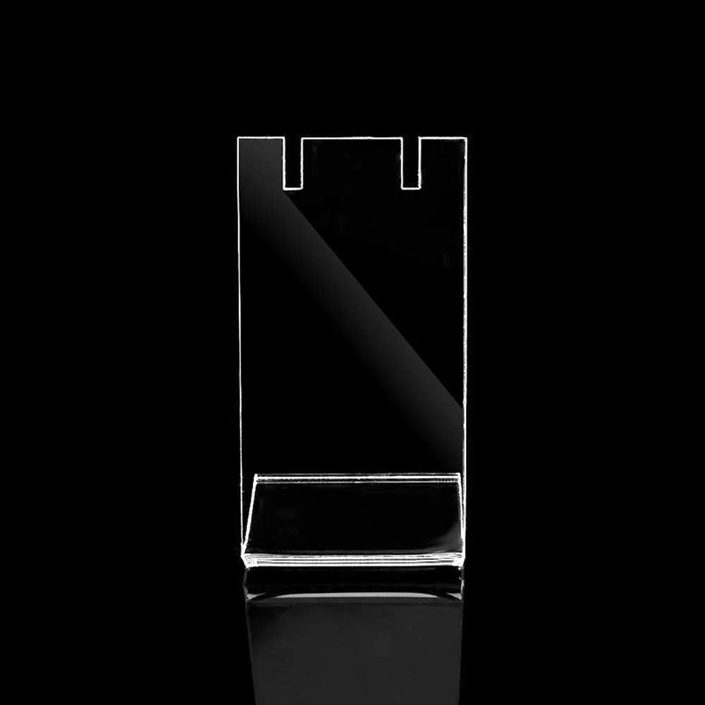 4Pcs Acrylic L Shape Earring Display Stand Rack Showcase Retail Display Case Holder for Earring Necklace Pendant Jewelry Photography Display Props, Clear