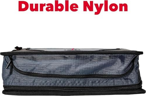 Case-it The Mighty Zip Tab Zipper Binder - 3 Inch O-Rings - 5 Color Tab Expanding File Folder - Multiple Pockets - 600 Sheet Capacity - Comes with Shoulder Strap - Deep Purple D-146