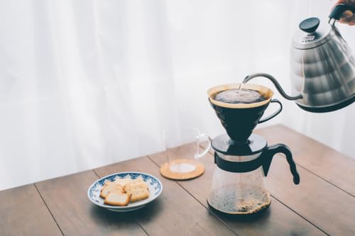 V60 Pour Over Coffee Starter Set, Size 02, Brown