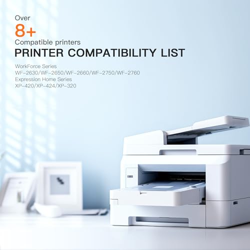 Remanufactured Ink Cartridge Replacement for Epson 220 XL 220XL T220XL to use with WF-2760 WF-2750 WF-2630 WF-2650 WF-2660 XP-320 XP-420 XP-424(2 Black, 1 Cyan, 1 Magenta, 1 Yellow) 5Pack