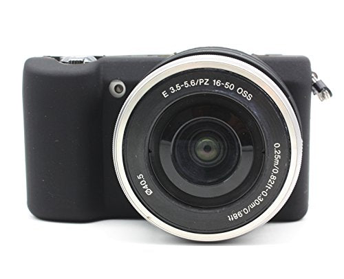 A5100 Camera Case, Flexible Camera Silicone Cover Protective Skin Shell for Sony Alpha A5000 A5100 Digital Camera, Black