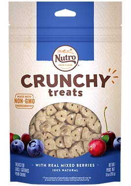 All Natural Crunchy Training Treats For Dogs 3 Flavor Variety Bundle: (1) Peanut Butter, (1) Mixed Berries, and (1) Apple, 10 Oz. Ea. (3 Bags Total)