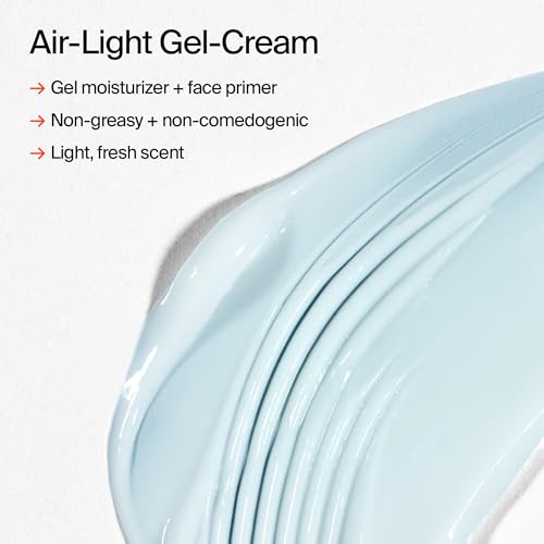Air-Whip Moisture Face Cream - Gel Moisturizer & Face Primer - Lightweight Green Tea + Hydrating Hyaluronic Acid Moisturizer - Plumping, Anti-Aging, Sensitive Vegan Skincare (2oz)
