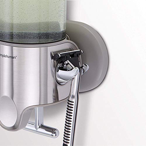 Triple Wall Mount Shower Pump, 3 x 15 fl. oz. Shampoo and Soap Dispensers, Stainless Steel