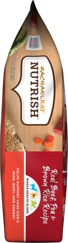 Real Beef, Pea & Brown Rice Recipe Whole Health Blend Dry Dog Food, 40 lb. Bag, Packaging May Vary (Rachael Ray)