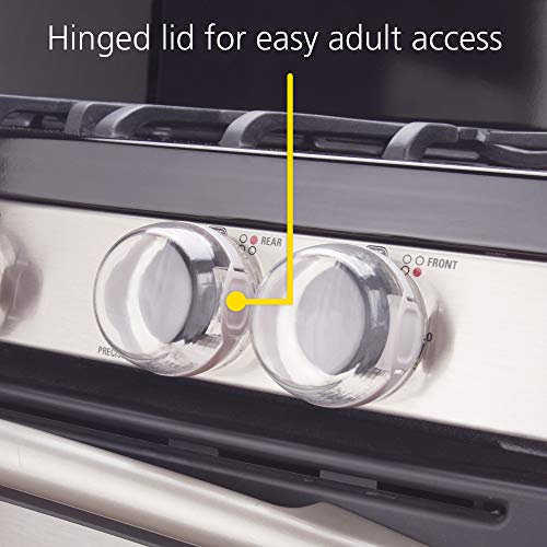 Child Proof Clear View Stove Knob Covers (Set of 5)