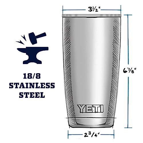 Rambler 20 oz Tumbler, Stainless Steel, Vacuum Insulated with MagSlider Lid, Alpine Yellow