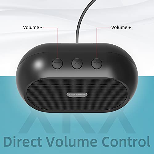 USB Computer Speakers for Laptop, PC Speakers for Desktop Computer, Small USB-Powered External Speakers with Hi-Quality Sound, Rich Bass, Loud Volume, Direct Volume Control