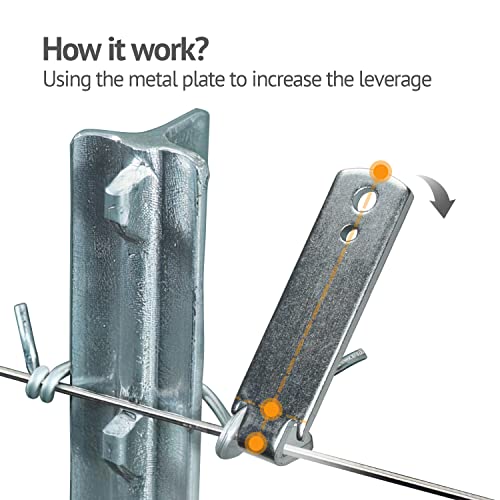 Fence Wire Twister for T Post Clips, Time Saver Barb Wire Fence Tools Easy to Use Strong Enough to Twist Any Fencing Wire (5 Pack)