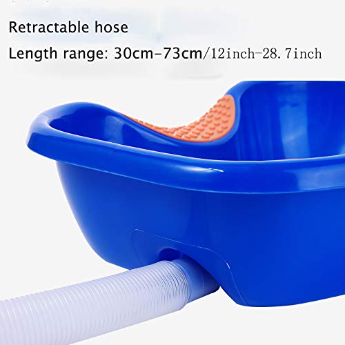 Bedside Shampoo Basins,Shampoo Basin,Portable Hair Washing Hair Washing Basin with Head Cushion and Retrachable Hose-for Bedridden