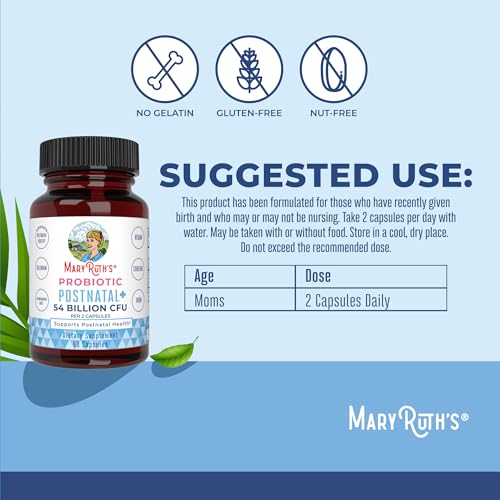 Postnatal Probiotics for Breastfeeding Women | Nursing Probiotic Capsules with Vitamins | Minerals & Antioxidants | 54 Billion CFU | Non-GMO | Vegan | 30 Servings