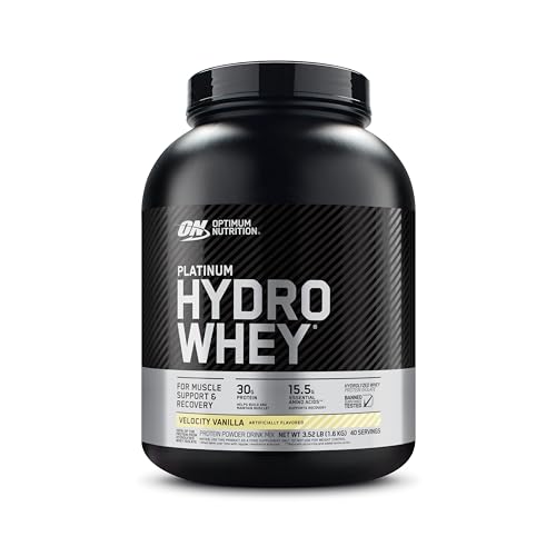 Platinum Hydrowhey Protein Powder, 100% Hydrolyzed Whey Isolate Powder, Flavor: Velocity Vanilla, 3.5 Pounds (Packaging May Vary)