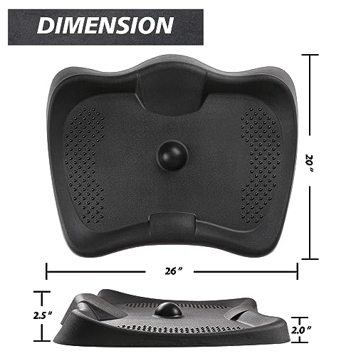 Anti Fatigue Standing Mat , Comfort Standing Desk Mat, Ergonomic Stand Up Mat with Massage Ball, Soft & Durable Floor Mat for Workplace, Office, Home (Large, Black)