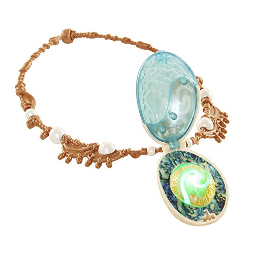Princess Moana Necklace Light Up Magical Seashell Heart of Te Fiti