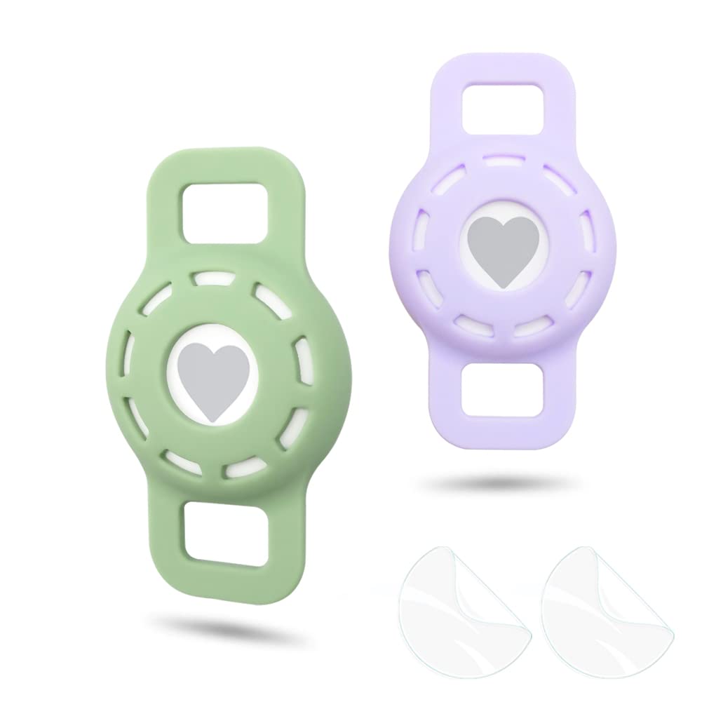 Airtag Cat Collar Holder, Small Air Tag Dog Collar Holder Compatible with Apple Tag, Anti-Lost Pet Tracker Case for Puppy Collars 3/8 5/8