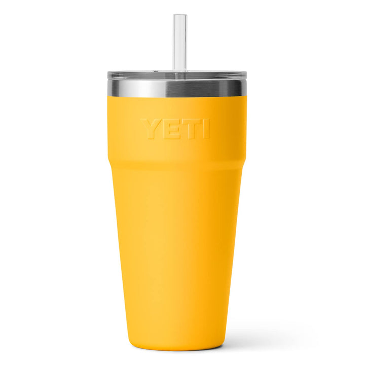 Rambler 26 oz Straw Cup, Vacuum Insulated, Stainless Steel with Straw Lid, Alpine Yellow