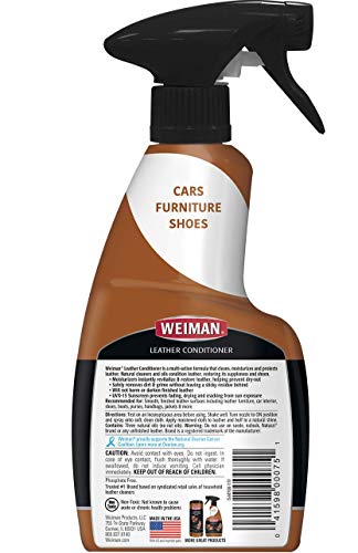 Leather Cleaner and Conditioner for Furniture - Cleans Conditions and Restores Leather Surfaces - UV Protectants Help Prevent Cracking or Fading of Leather Car Seats, Shoes, Purses