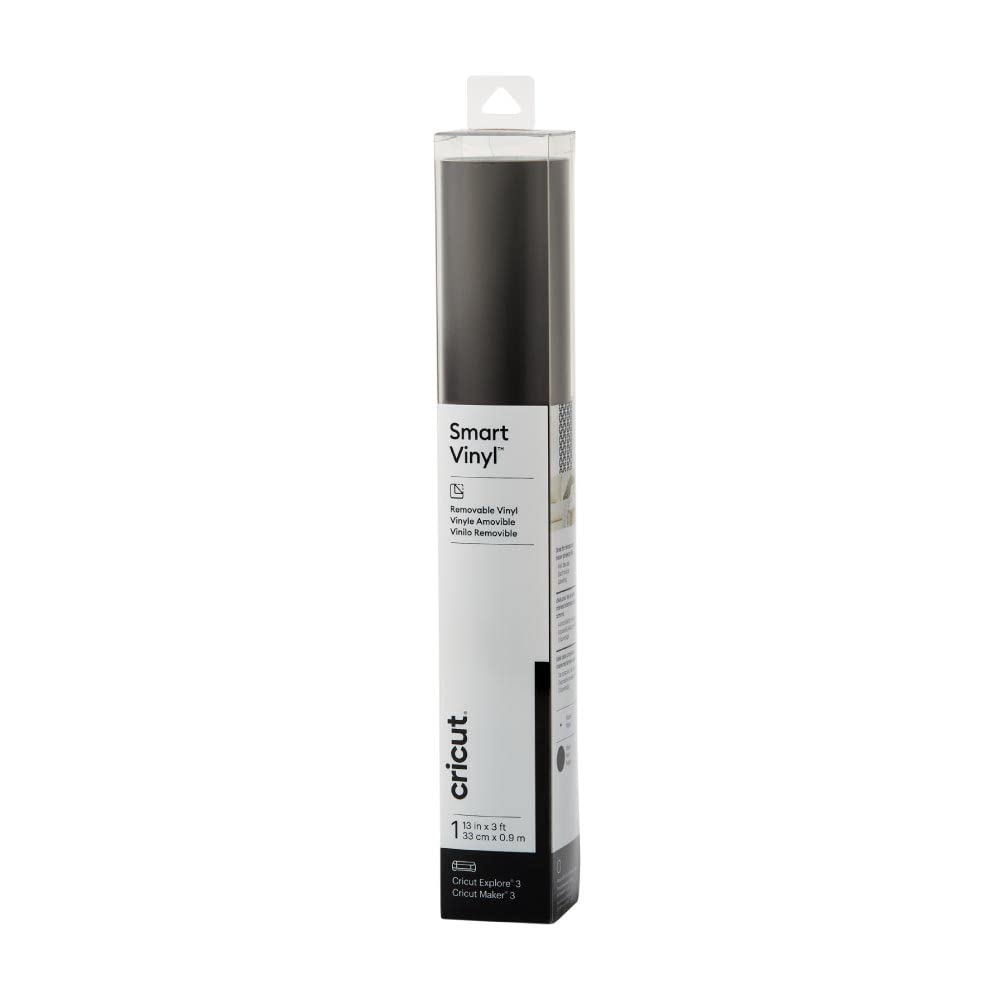 Smart Removable Vinyl (13in x 3ft, Black) for Explore and Maker 3 - Matless cutting for long cuts up to 12ft