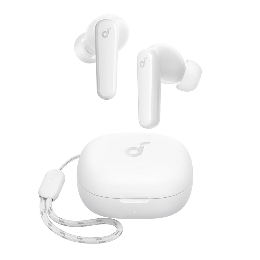 by Anker P20i True Wireless Earbuds, 10mm Drivers with Big Bass, Bluetooth 5.3, 30H Long Playtime, Water-Resistant, 2 Mics for AI Clear Calls, 22 Preset EQs, Customization (White)