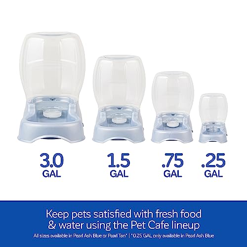 Pet Cafe Cat and Dog Water Dispenser - Water Bowl for Cats and Dogs, USA Made, 3 GAL, Pearl Ash Blue