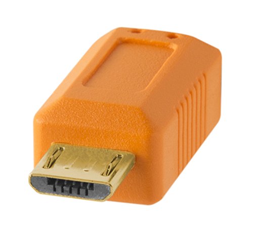 TetherPro USB 2.0 to USB Micro-B 5-Pin Cable | for Fast Transfer Between Camera and Computer | High Visibility Orange | 15 Feet (4.6 m)