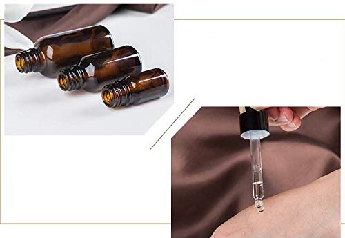 Ericotry 5Ml /0.17Oz: 3 Pcs 5Ml 0.17Oz Empty Refillable Amber Glass Graduated Dropper Bottle Essential Oil Cosmetics Elite Fluid Container Jar Pot Holder with Glass Pipette Dropper