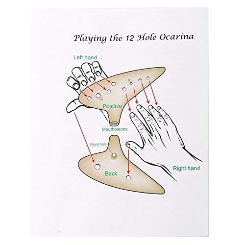 5 Colors 12 Holes Kiln-fired Ceramic Alto C Legend of Zelda Zelda Ocarina Flute of Time Ceramic (Pink)