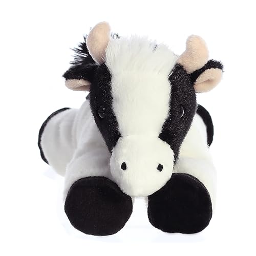 ® Adorable Mini Flopsie™ Mini Moo™ Stuffed Animal - Playful Ease - Timeless Companions - White 8 Inches