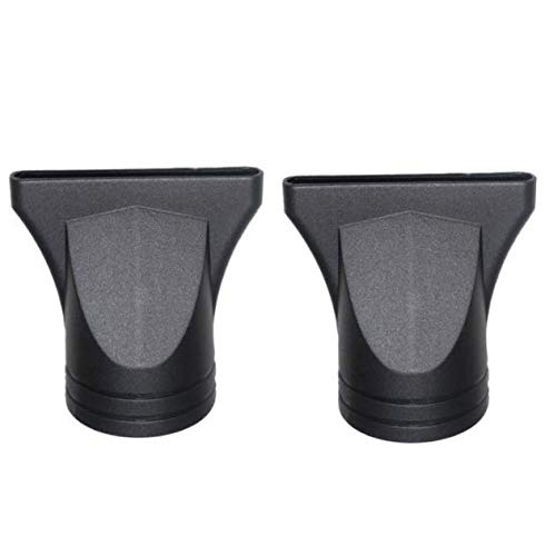 Hair Dryer Pack of 2 Black Professional Plastic Nozzle, 4.5 cm Diameter, Fast Drying, Lightweight, ALCI Safety Plug, Suitable for Salon Styling Tool